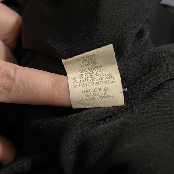 Helmut Lang Wool Blend Black Sheath Dress Silk Lined Cap Sleeve Exposed Zip sz 4 - Picture 6 of 6